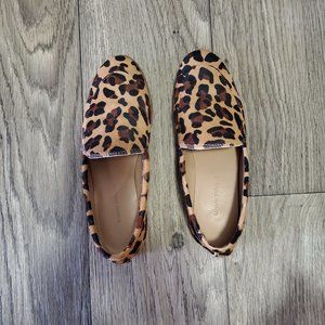 Banana Republic Leopard Calf Hair Loafers